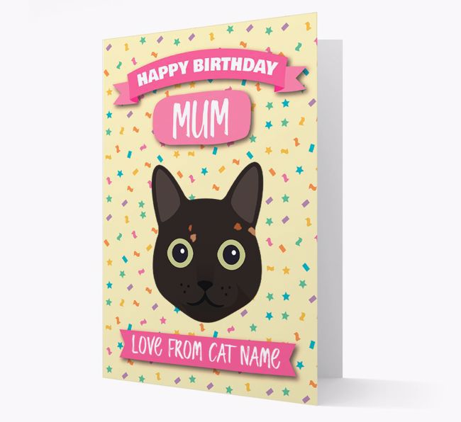 'Happy Birthday Mum' - Personalised {breedCommonName} Birthday Card